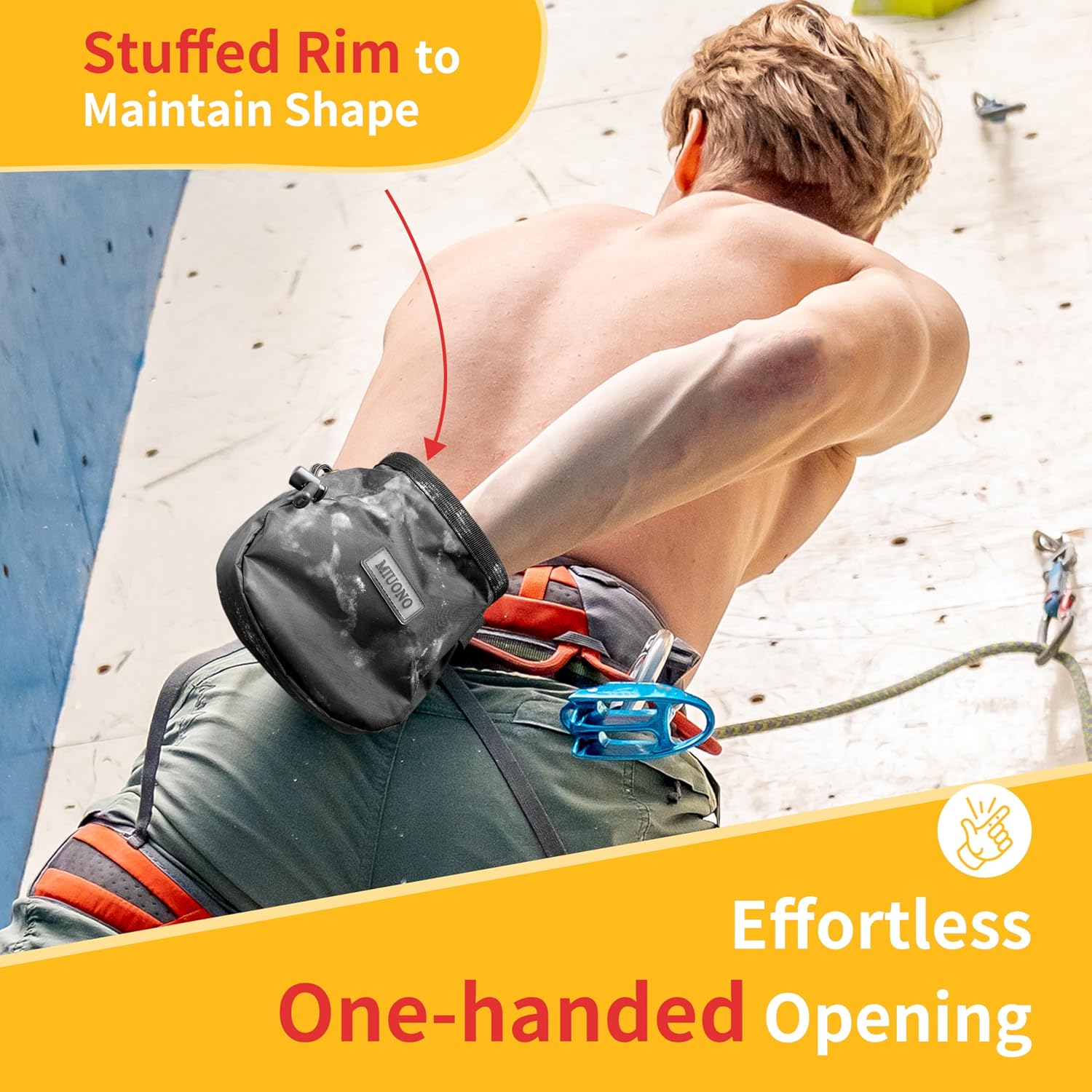 Chalk Bag for Rock Climbing, C - Crossfit Lifting บทวิจารณ์และราคา
