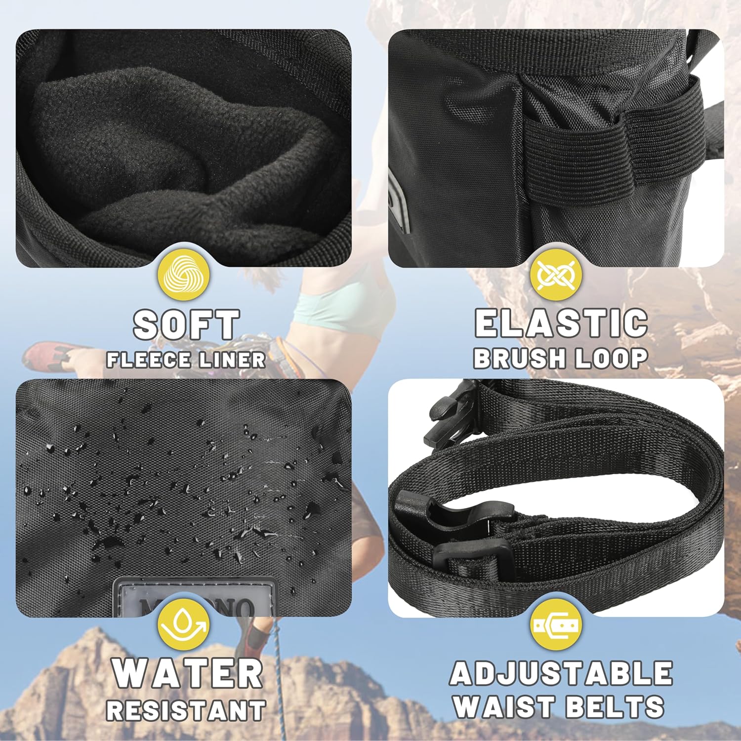 Chalk Bag for Rock Climbing, C - Crossfit Lifting บทวิจารณ์และราคา